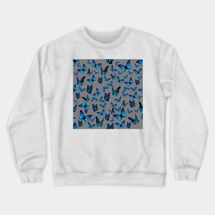 blue butterflies Crewneck Sweatshirt